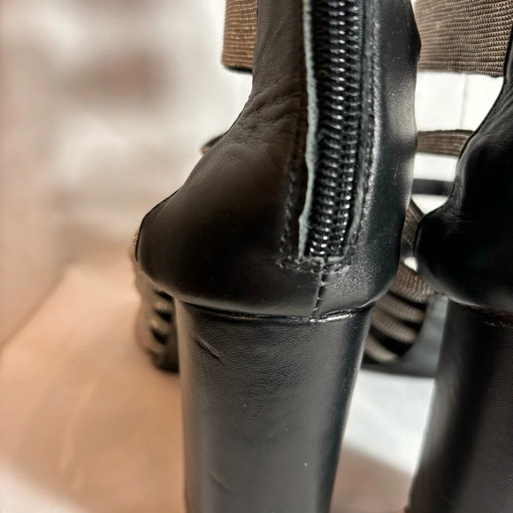 BRUNELLO CUCINELLI Sz 40  Monill Strappy Bling Sparkle Chunky Shooty Heels - Picture 9 of 12